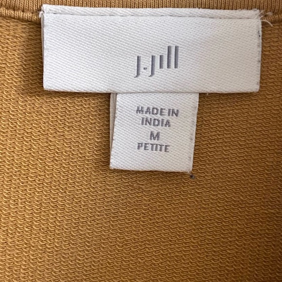 J Jill barn jacket shacket camel color button front cotton Medium Petite - Picture 7 of 8
